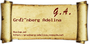 Grünberg Adelina névjegykártya